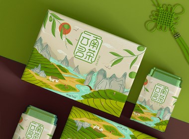 茶叶包装设计：云南茶园插画礼盒